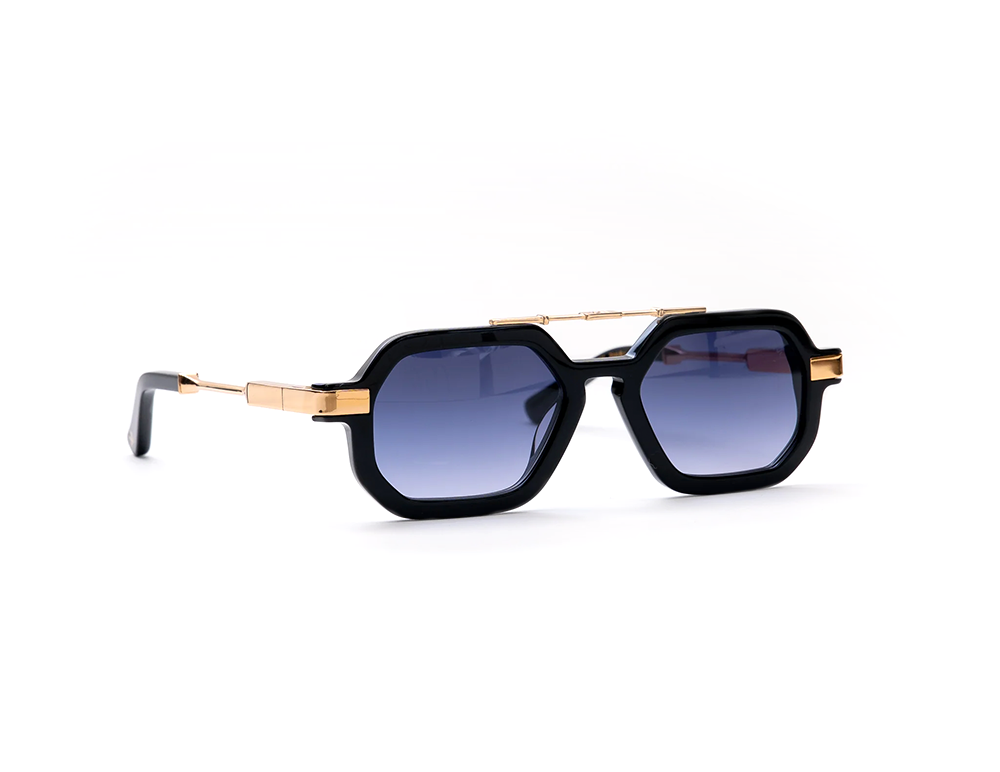Montreal Gold-Plated Hexagonal Sunglasses
