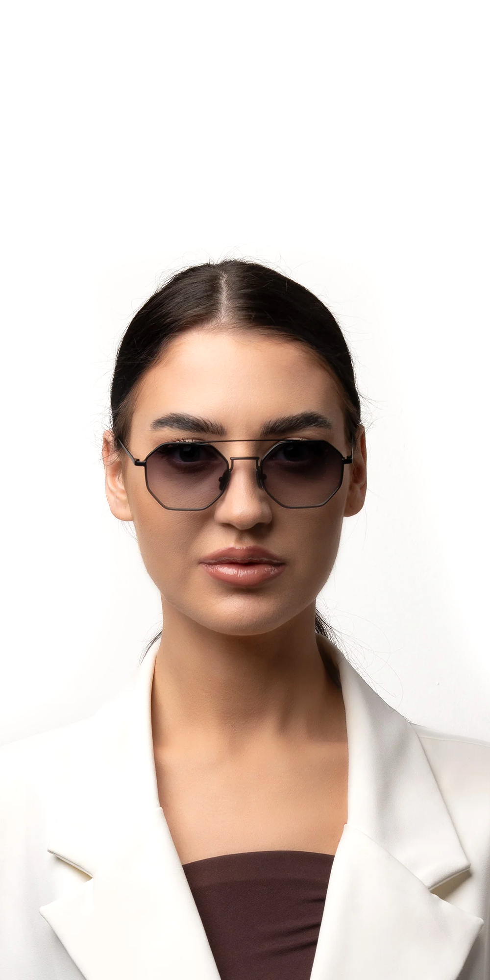 York geometric Aviator Sunglasses