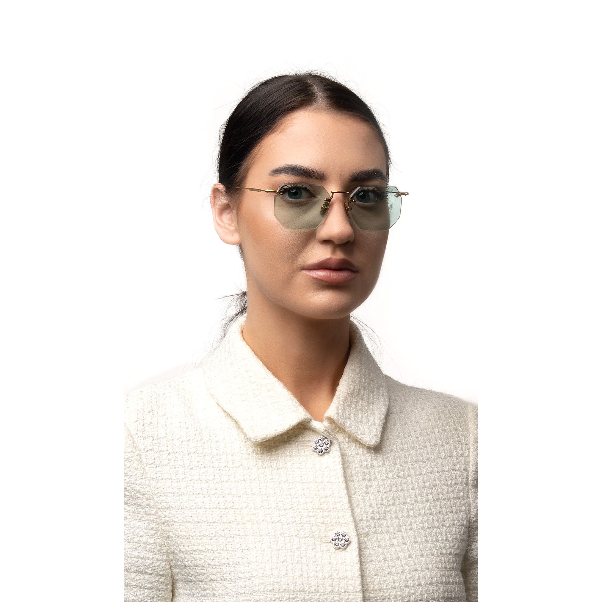 نظارات شمسية بانثير الهندسية بدون إطار