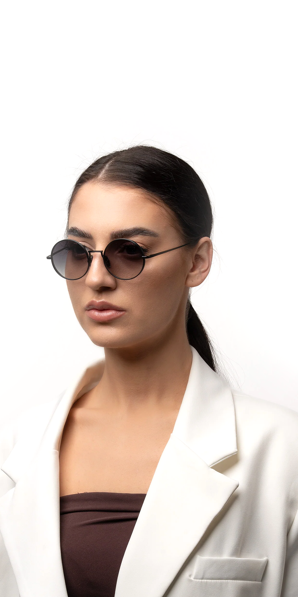 نظارات شمسية ويليام راوند معدنية للجنسين