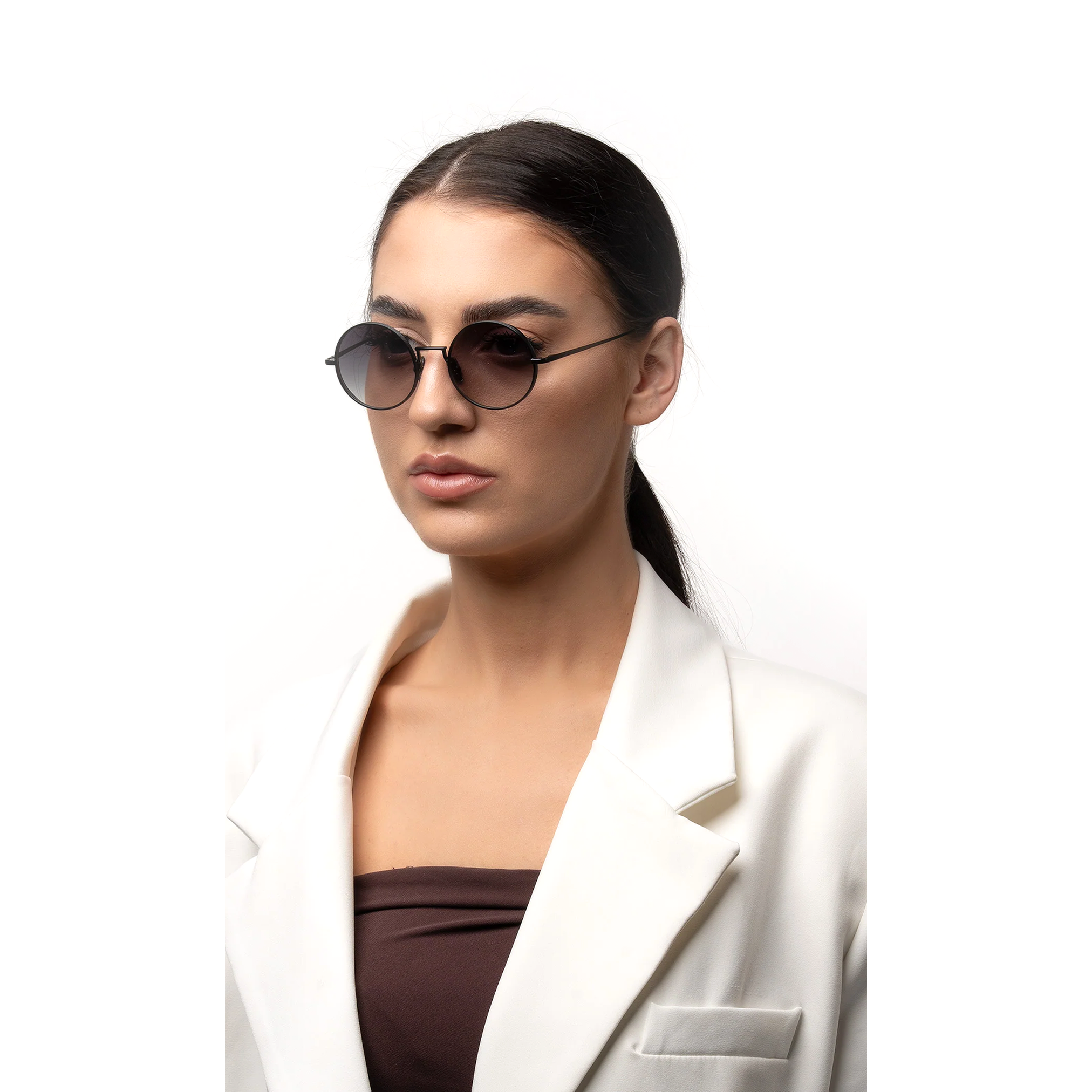 نظارات شمسية ويليام راوند معدنية للجنسين