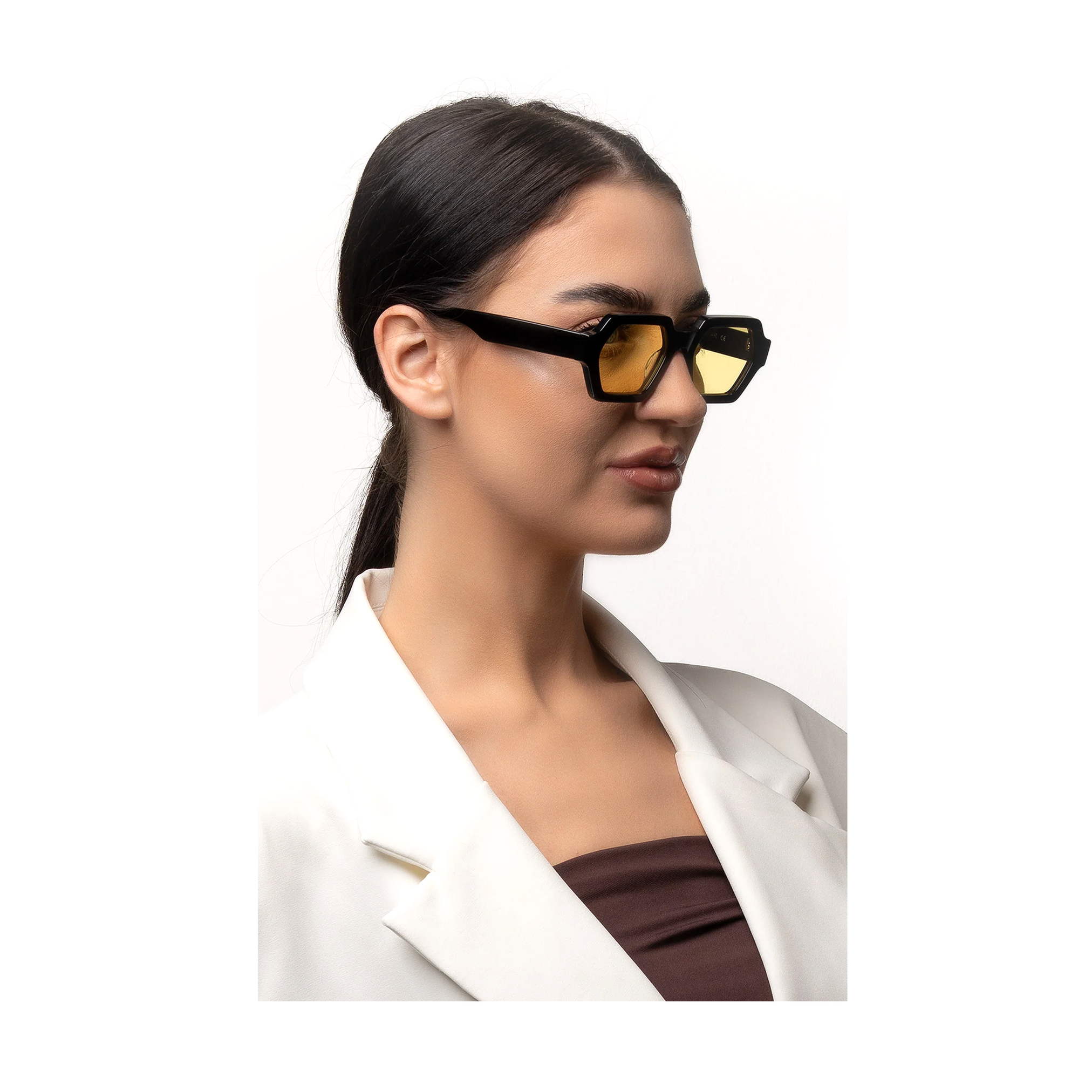 نظارة شمسية سيبل بولد الهندسية بعدسات صفراء