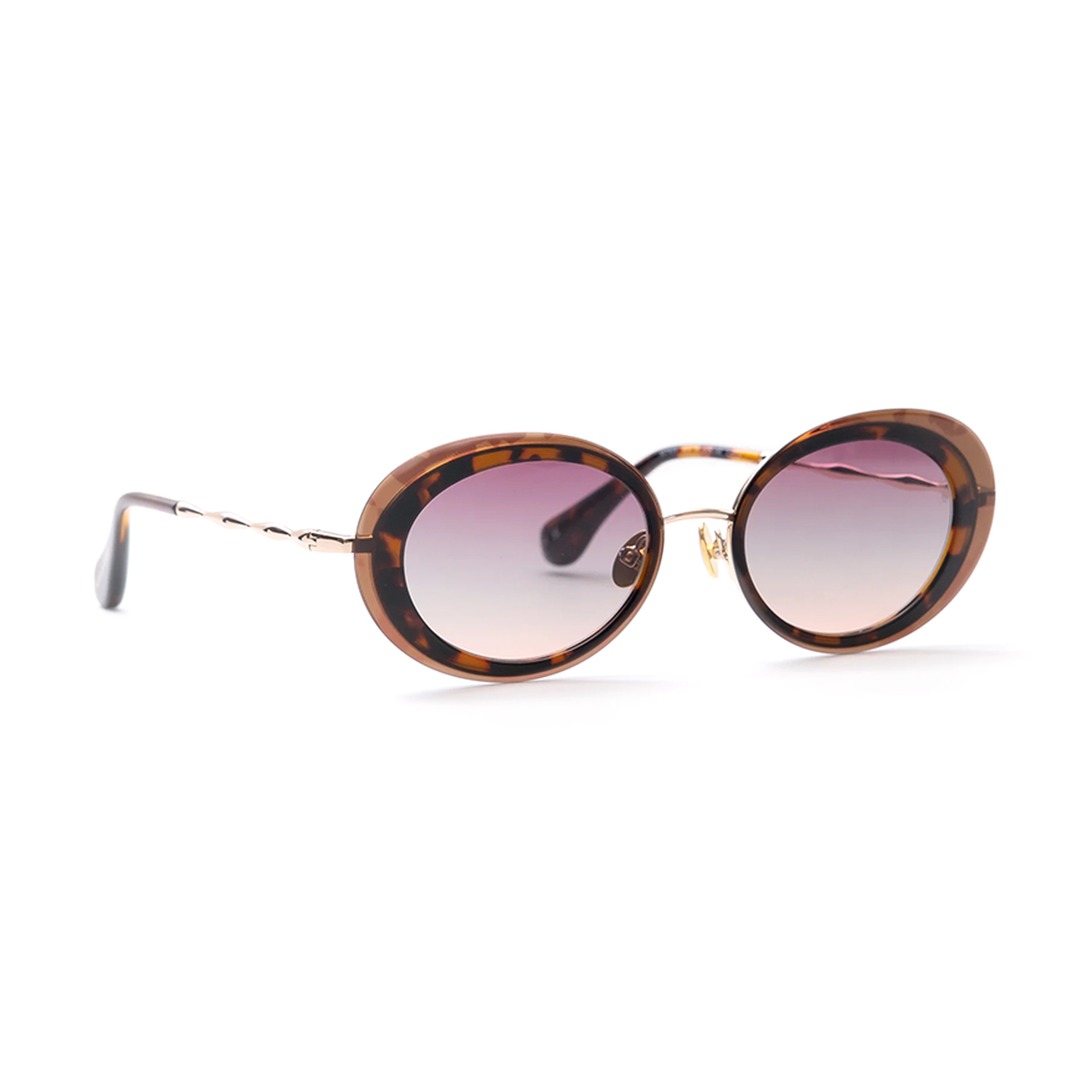 Ella Tortoise Oval Gradient Sunglasses