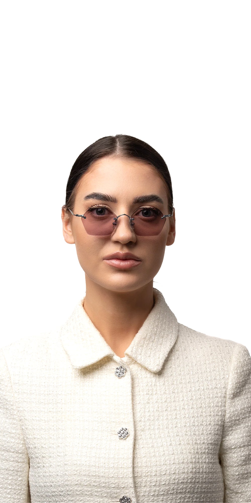 CARNABY Rimless Octagon Sunglasses