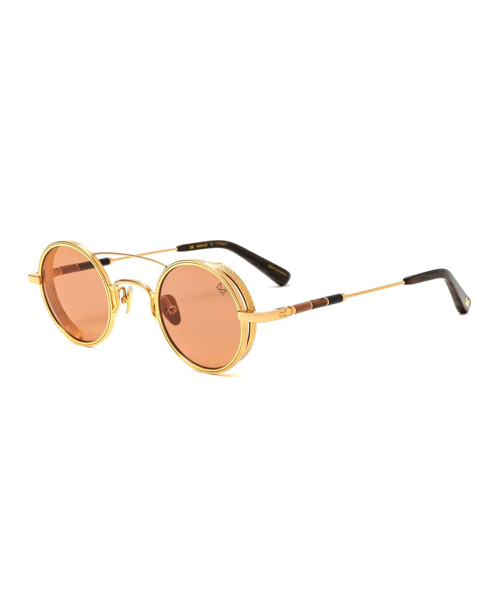 Monarque Round Sunglasses Gold-Plated