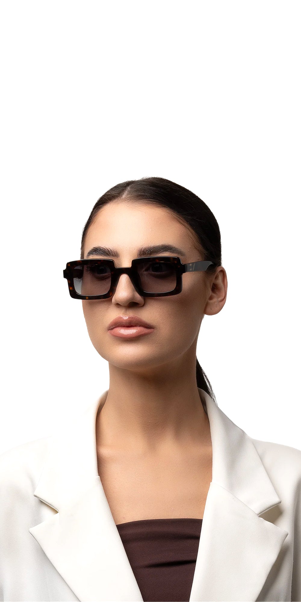AXEL Bold Rectangle Acetate Sunglasses