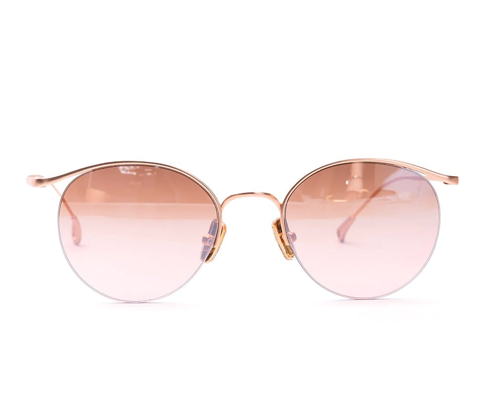 Augusto Rose gold round pink sunglasses