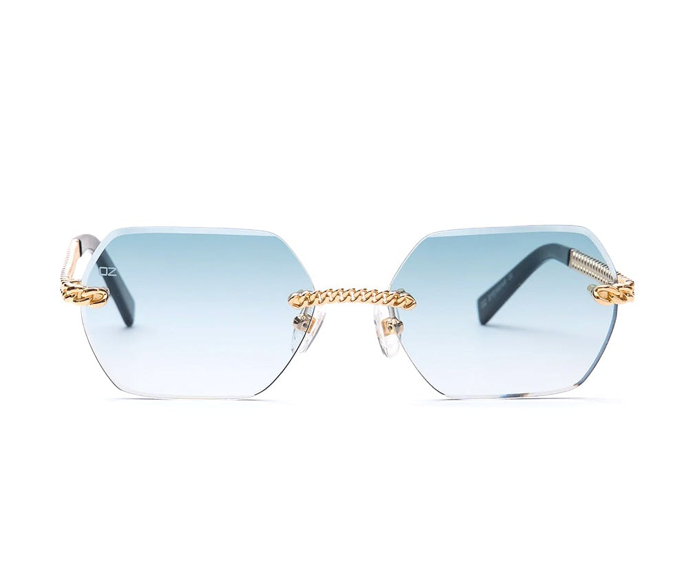 نظارات شمسية ميجان سداسية الشكل بدون إطار