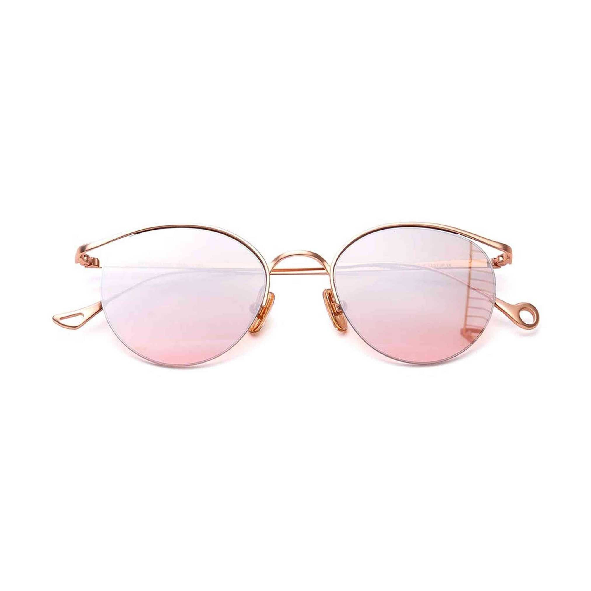 Augusto Rose gold round pink sunglasses