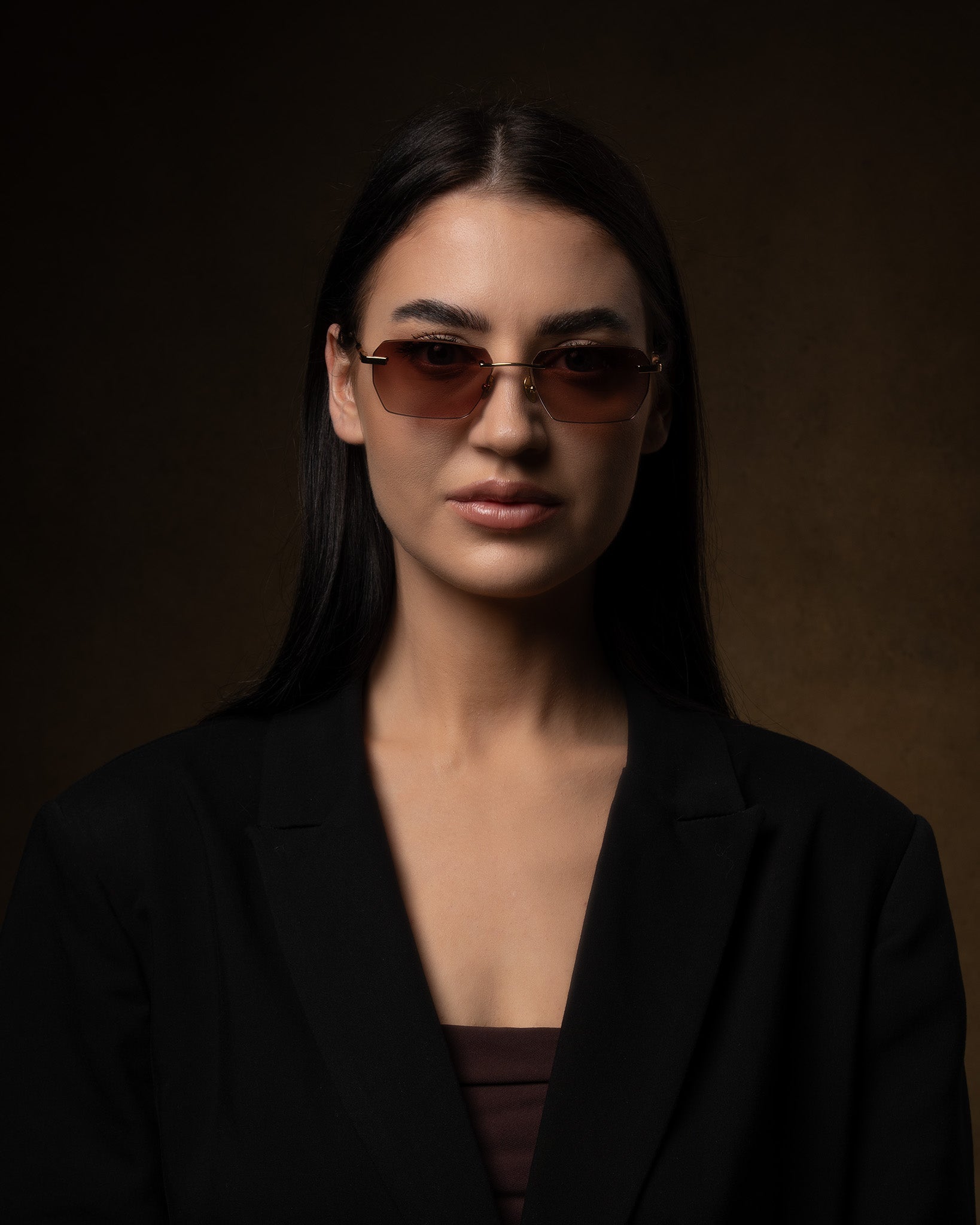 Opulence Rimless 24K Gold-Plated Sunglasses