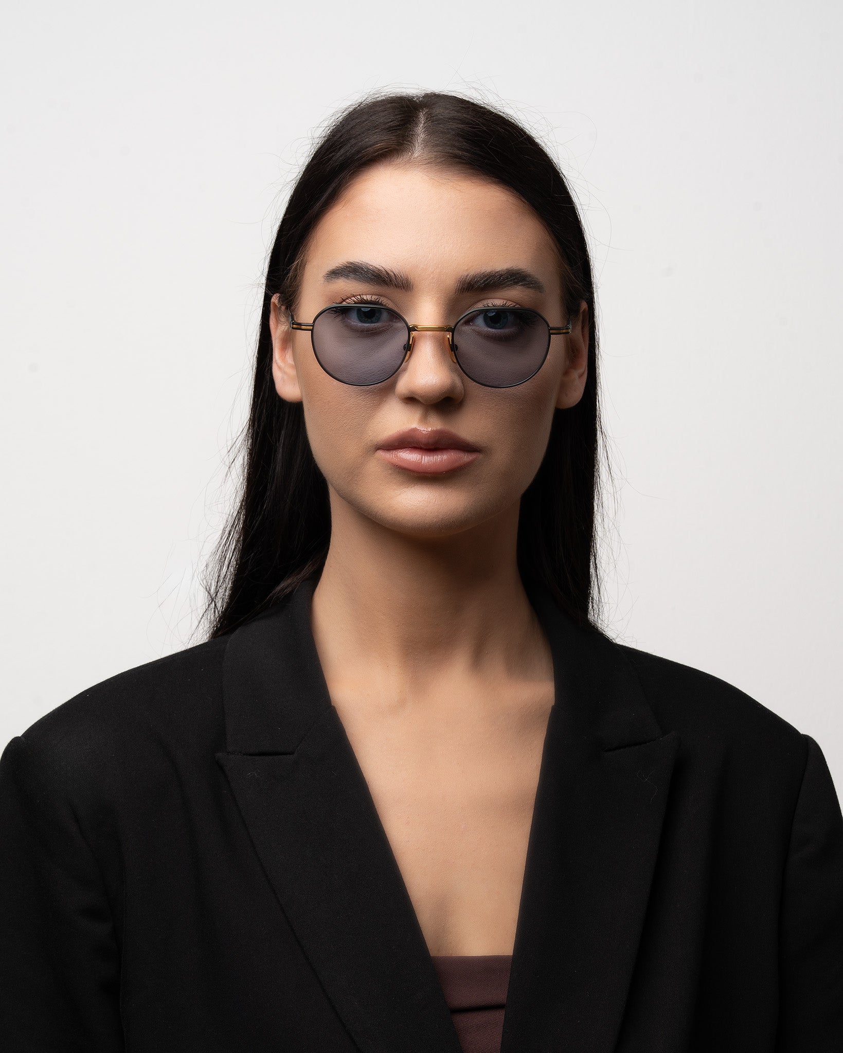 Mirage Titanium Round Sunglasses