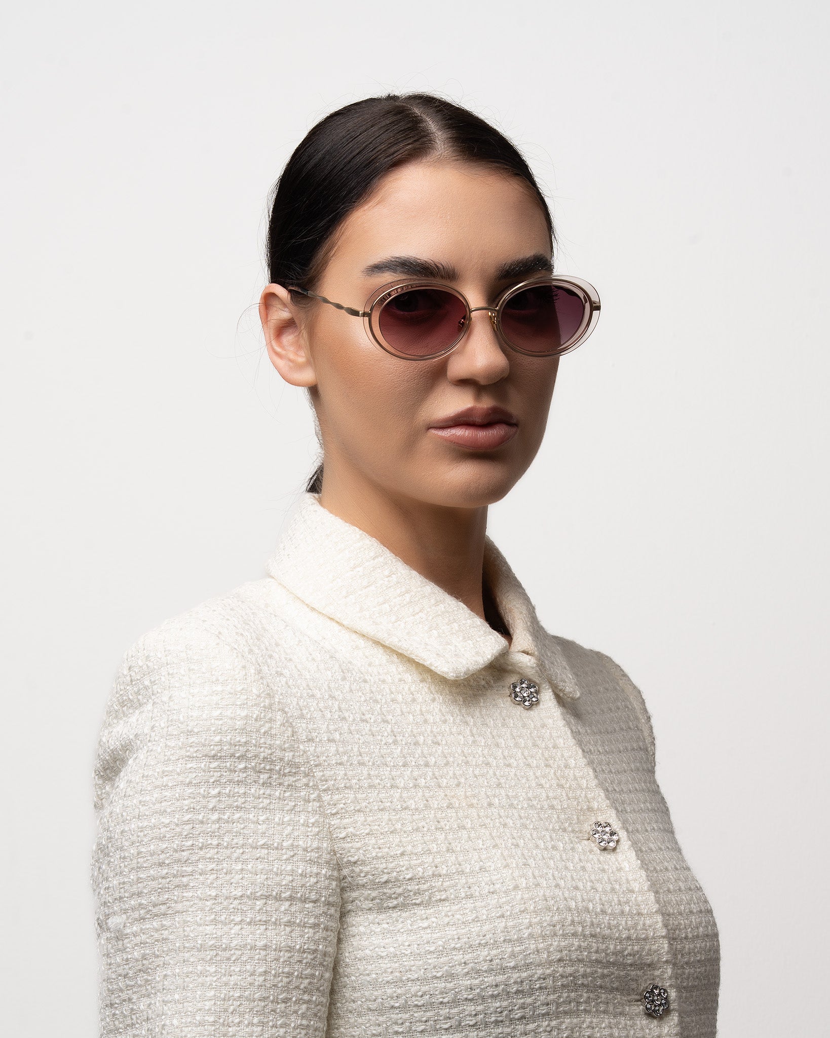 Ella – Blush Crystal Gradient Sunglasses