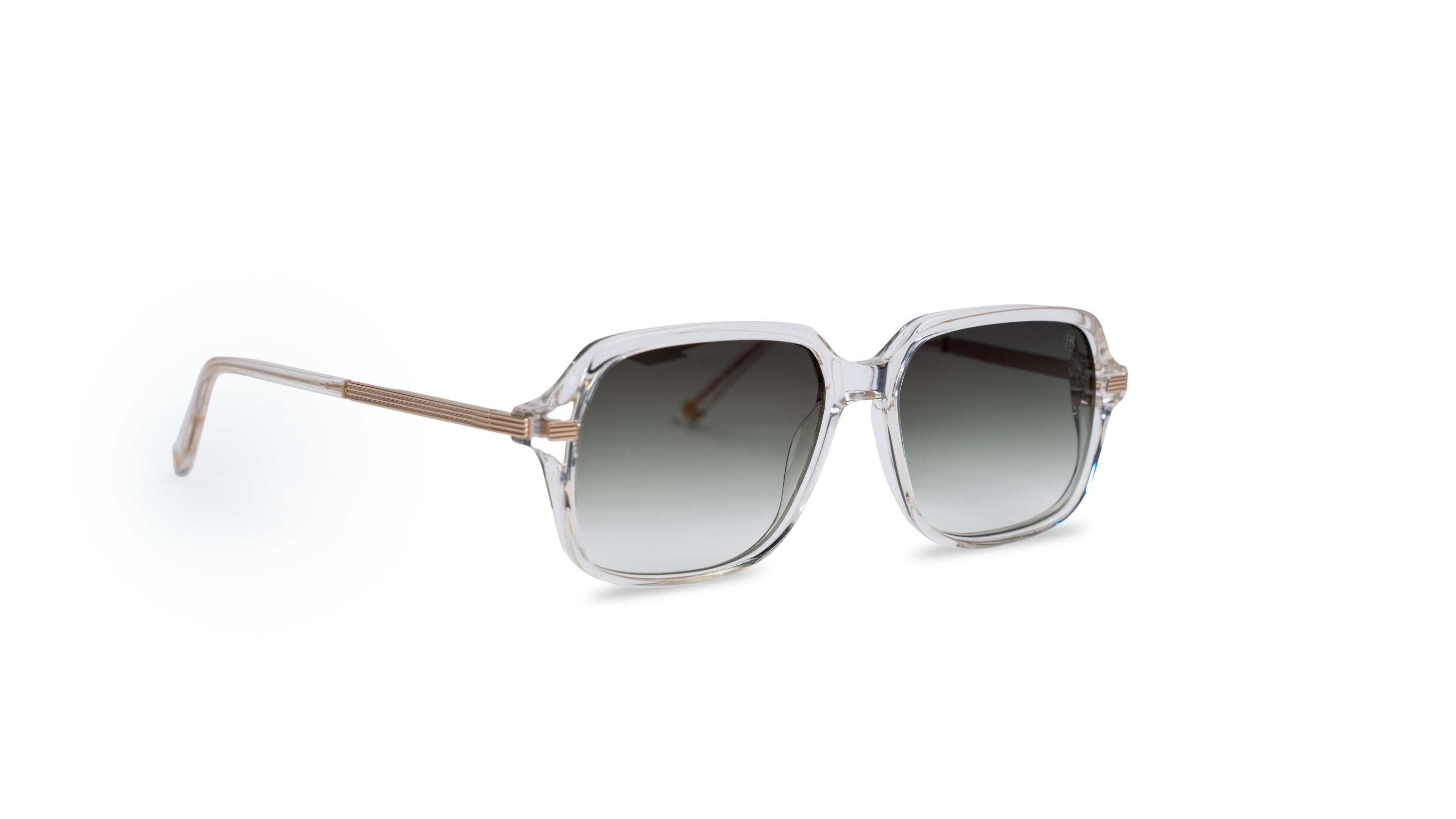 Ernest- Transparent Square Acetate Sunglasses with Gradient Lenses
