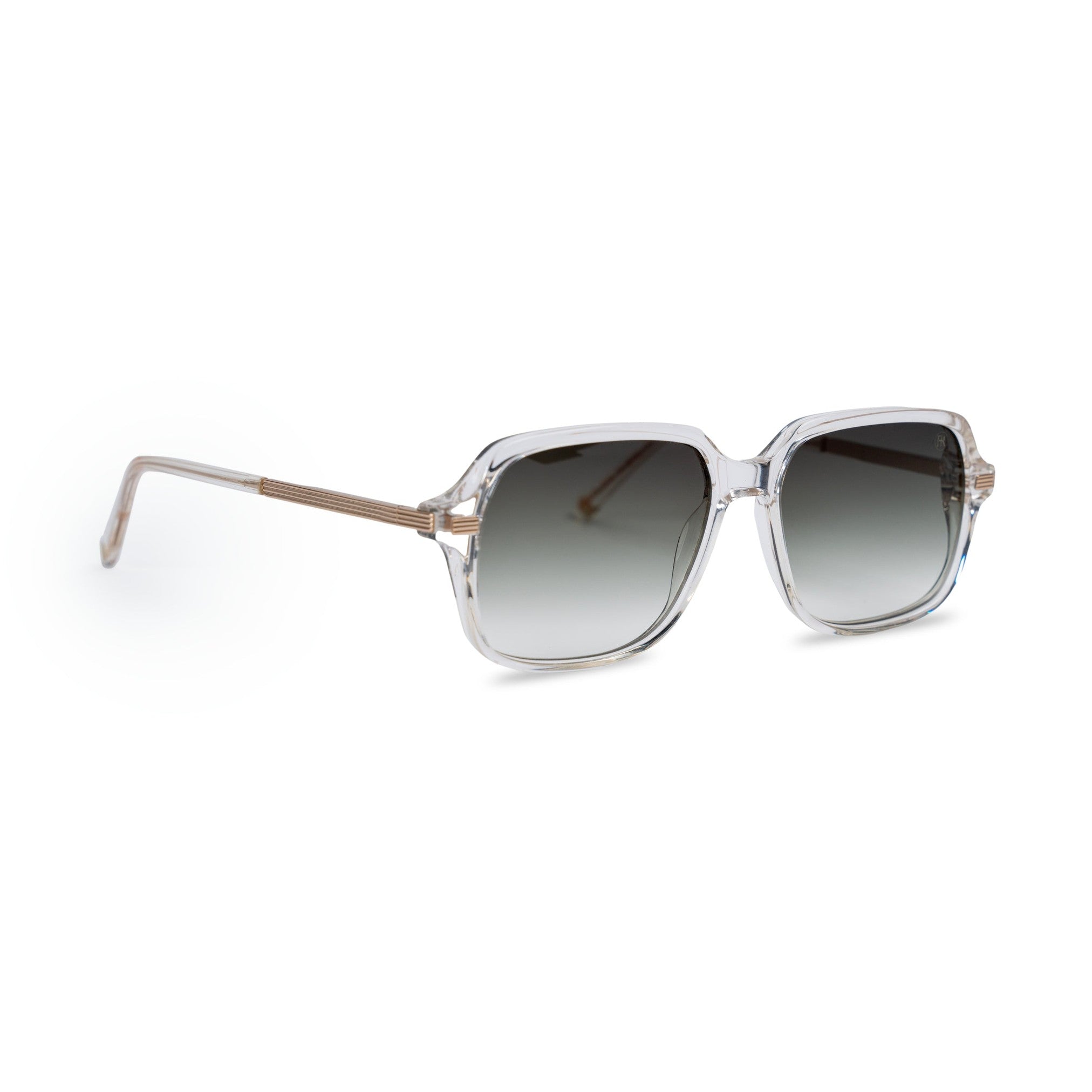 Ernest- Transparent Square Acetate Sunglasses with Gradient Lenses