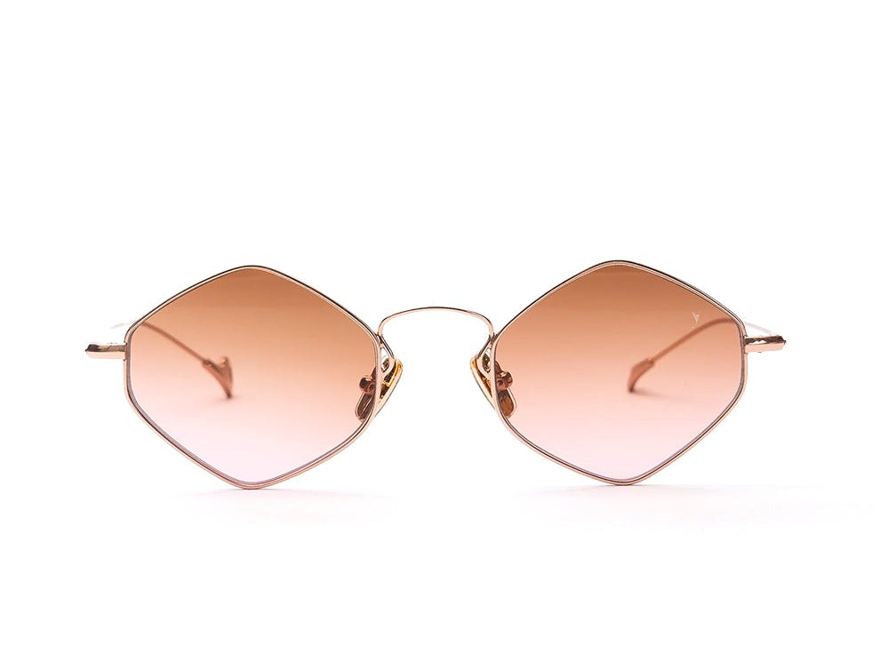 Amelie Hexagonal Rose Gold Sunglasses