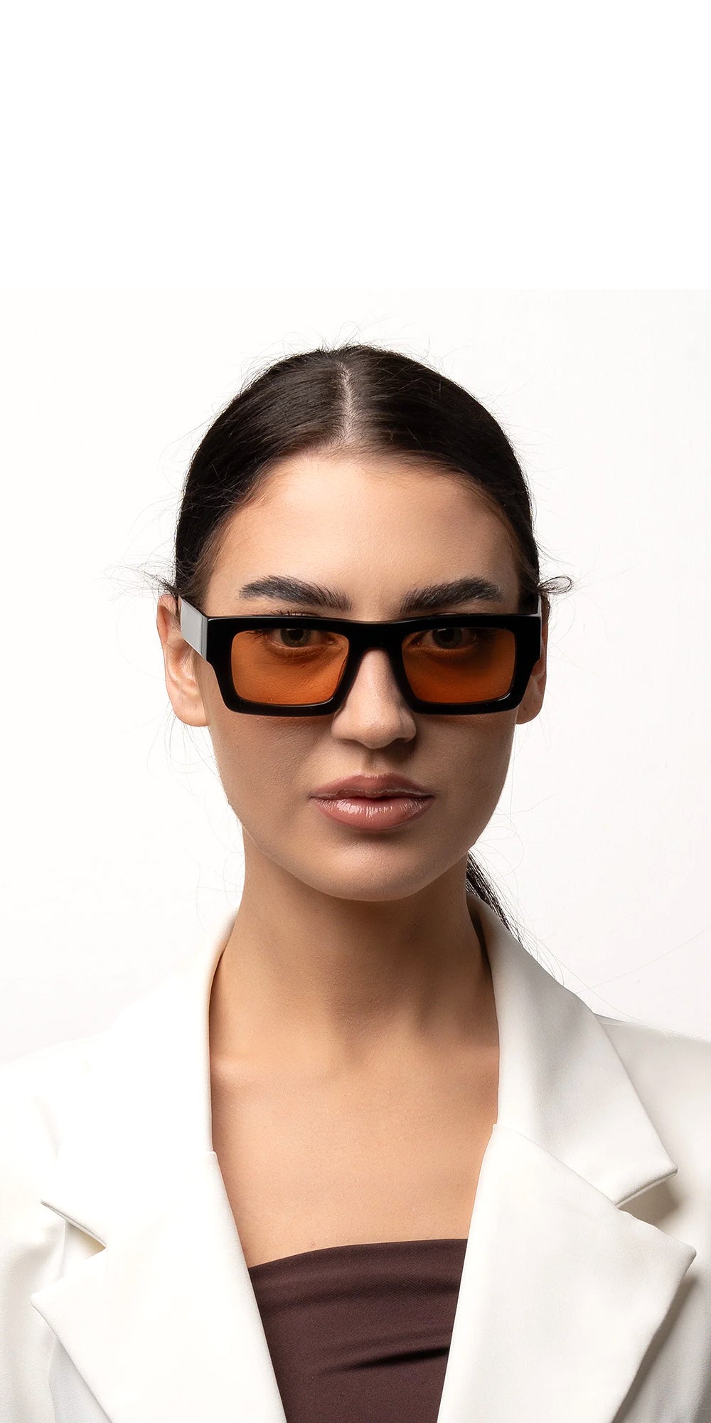 Antoine Black Bold Rectangle Sunglasses