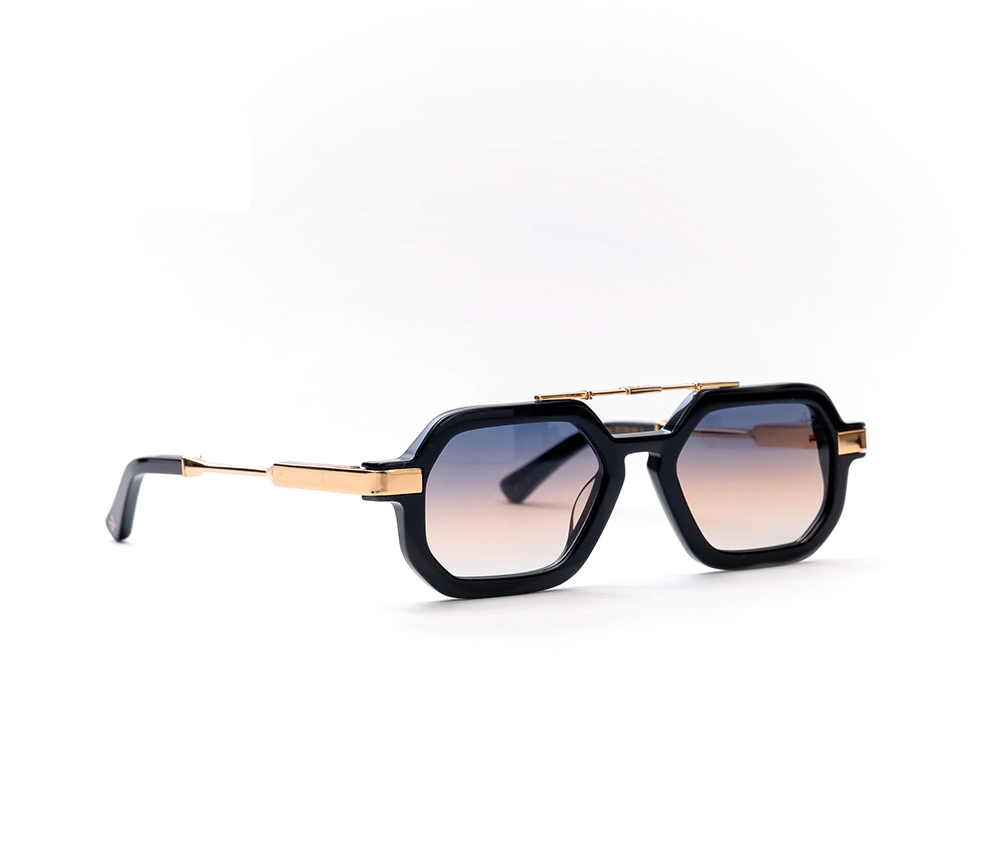 Montreal Gold-Plated Hexagonal Sunglasses