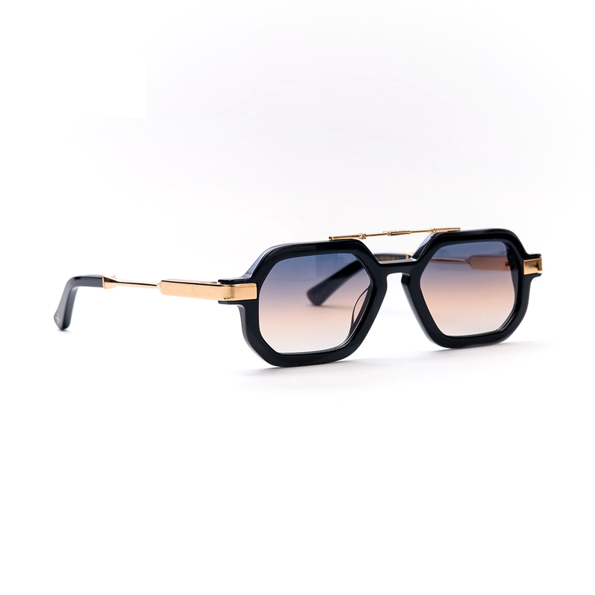 Montreal Gold-Plated Hexagonal Sunglasses
