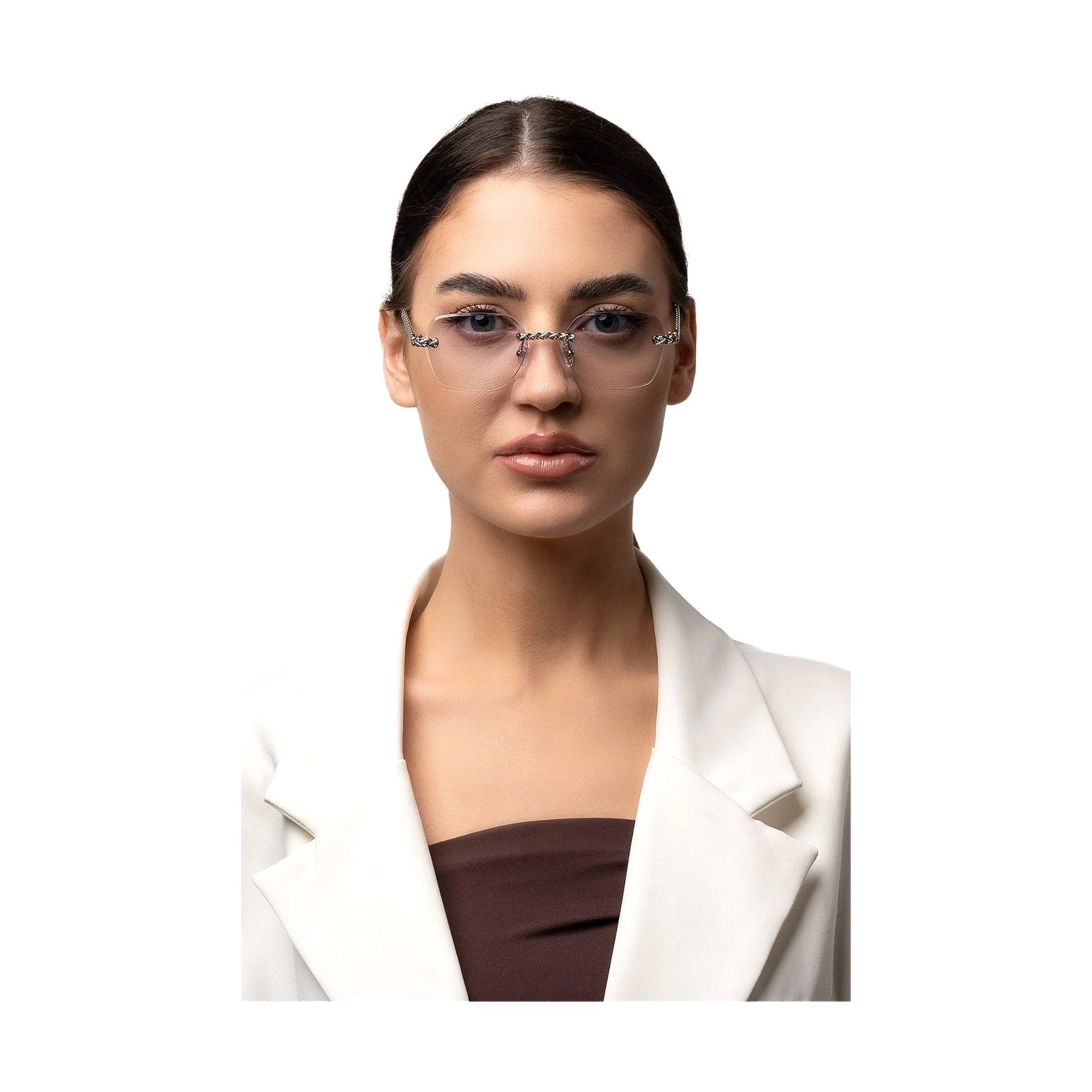 نظارات شمسية أرموني بدون إطار باللون الأزرق المتدرج