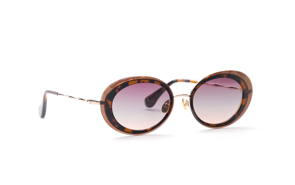 Ella Tortoise Oval Gradient Sunglasses