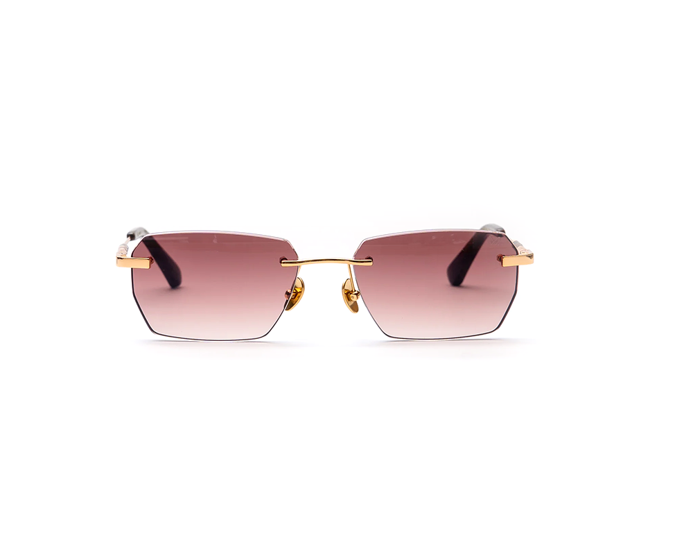 Opulence Rimless 24K Gold-Plated Sunglasses