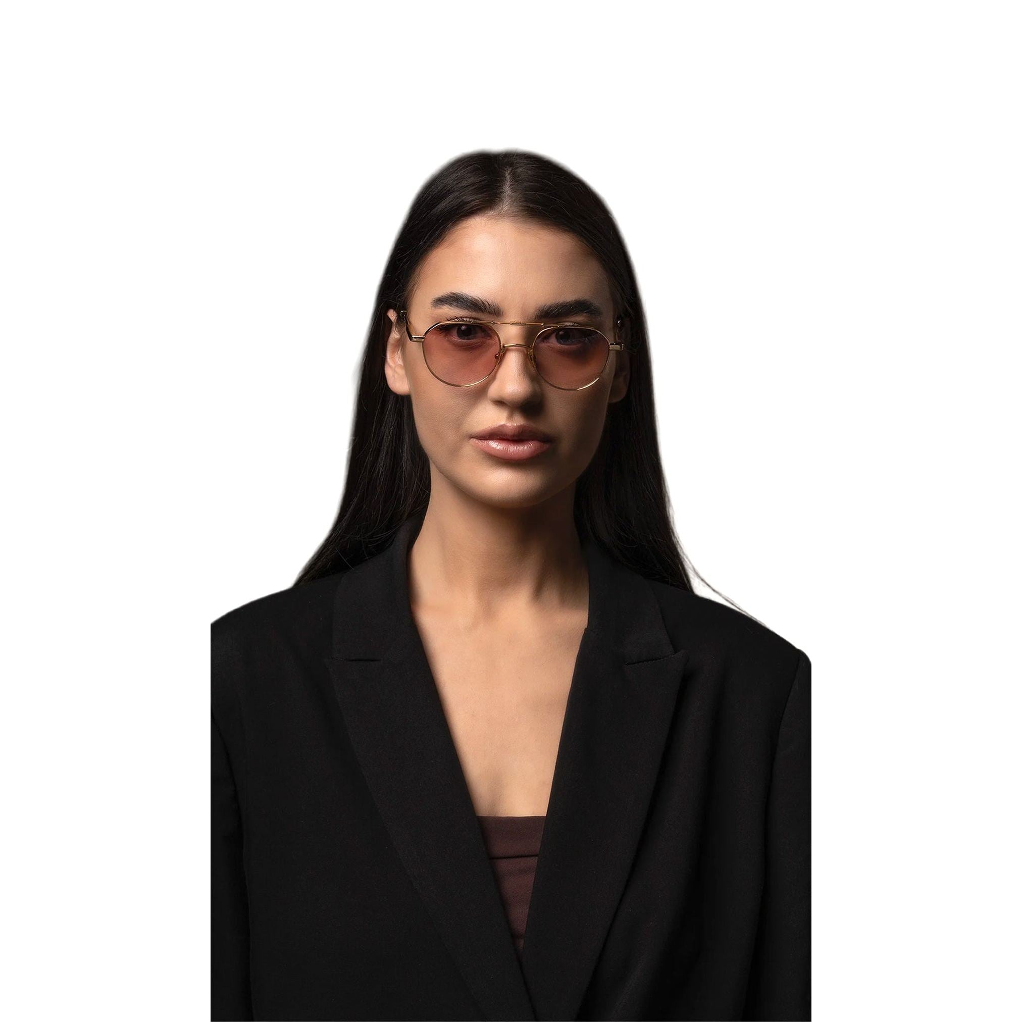 نظارات شمسية أفياتور ذهبية