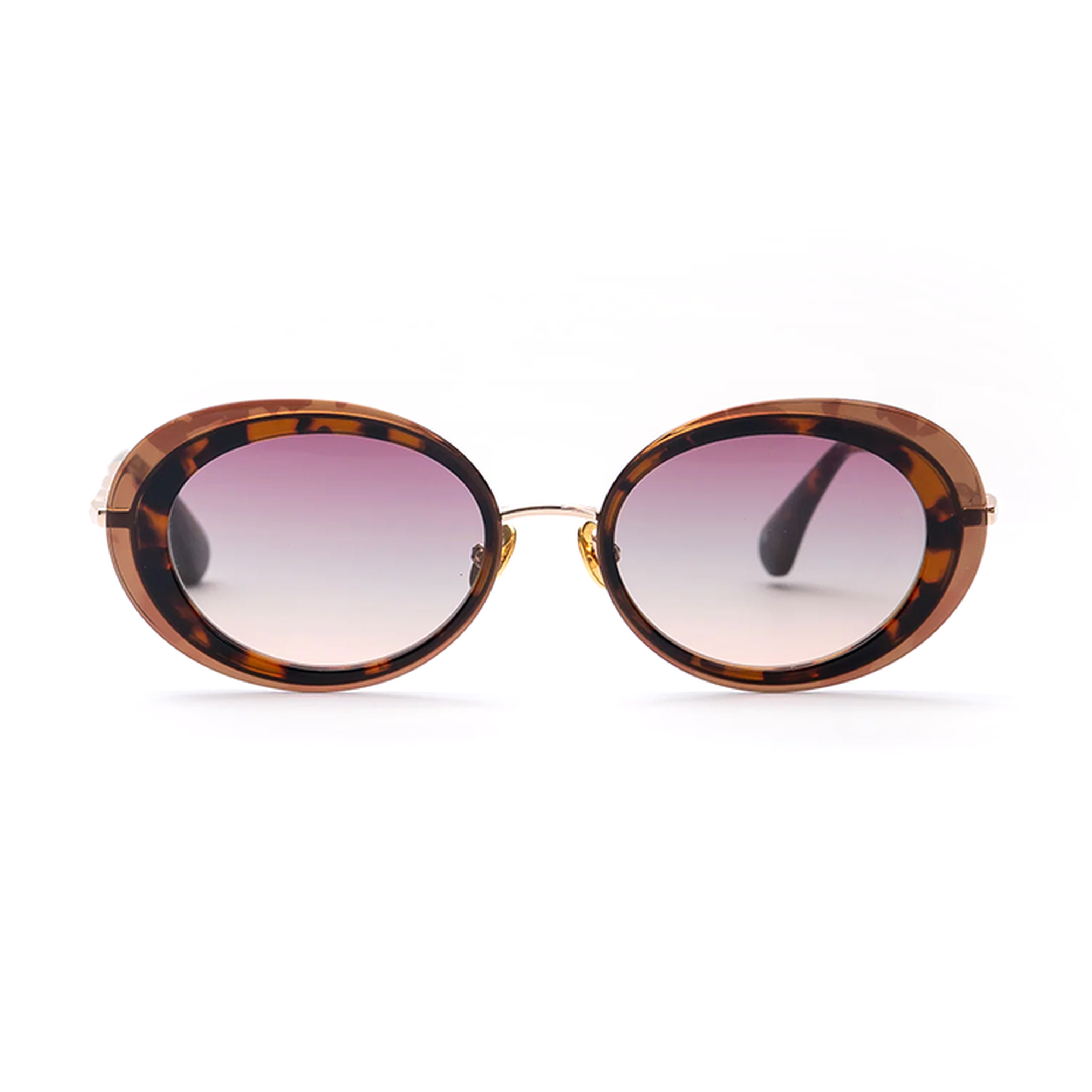 Ella Tortoise Oval Gradient Sunglasses