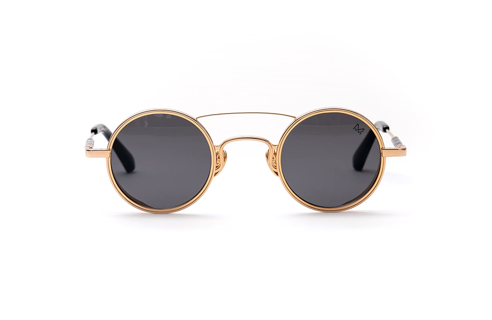 Monarque Round Sunglasses Gold-Plated