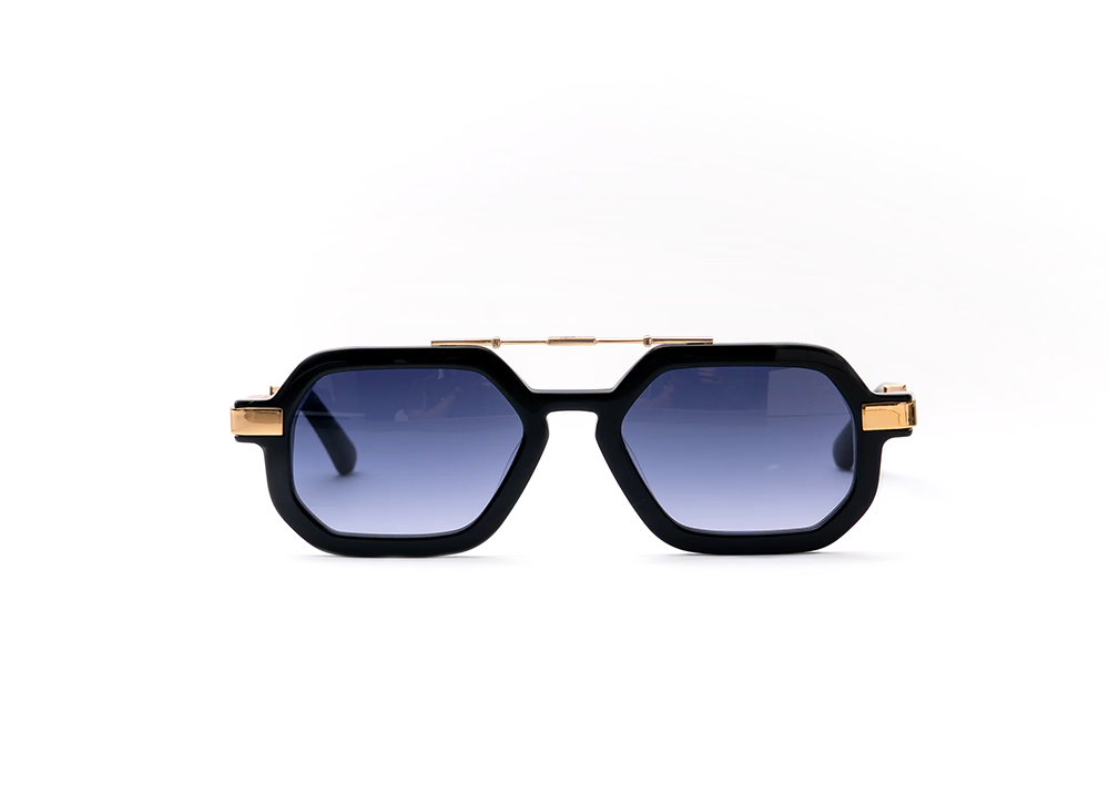 Montreal Gold-Plated Hexagonal Sunglasses