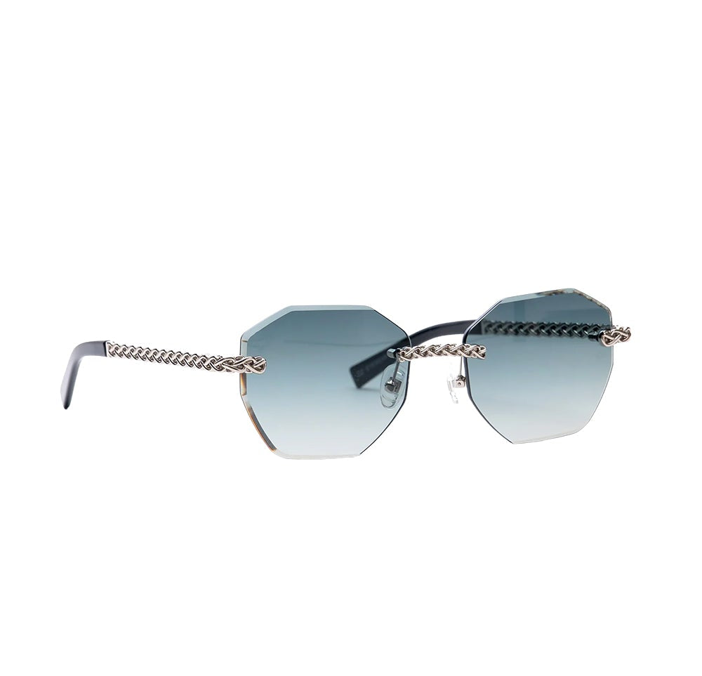 ELEONOR  Rimless Octagon Sunglasses