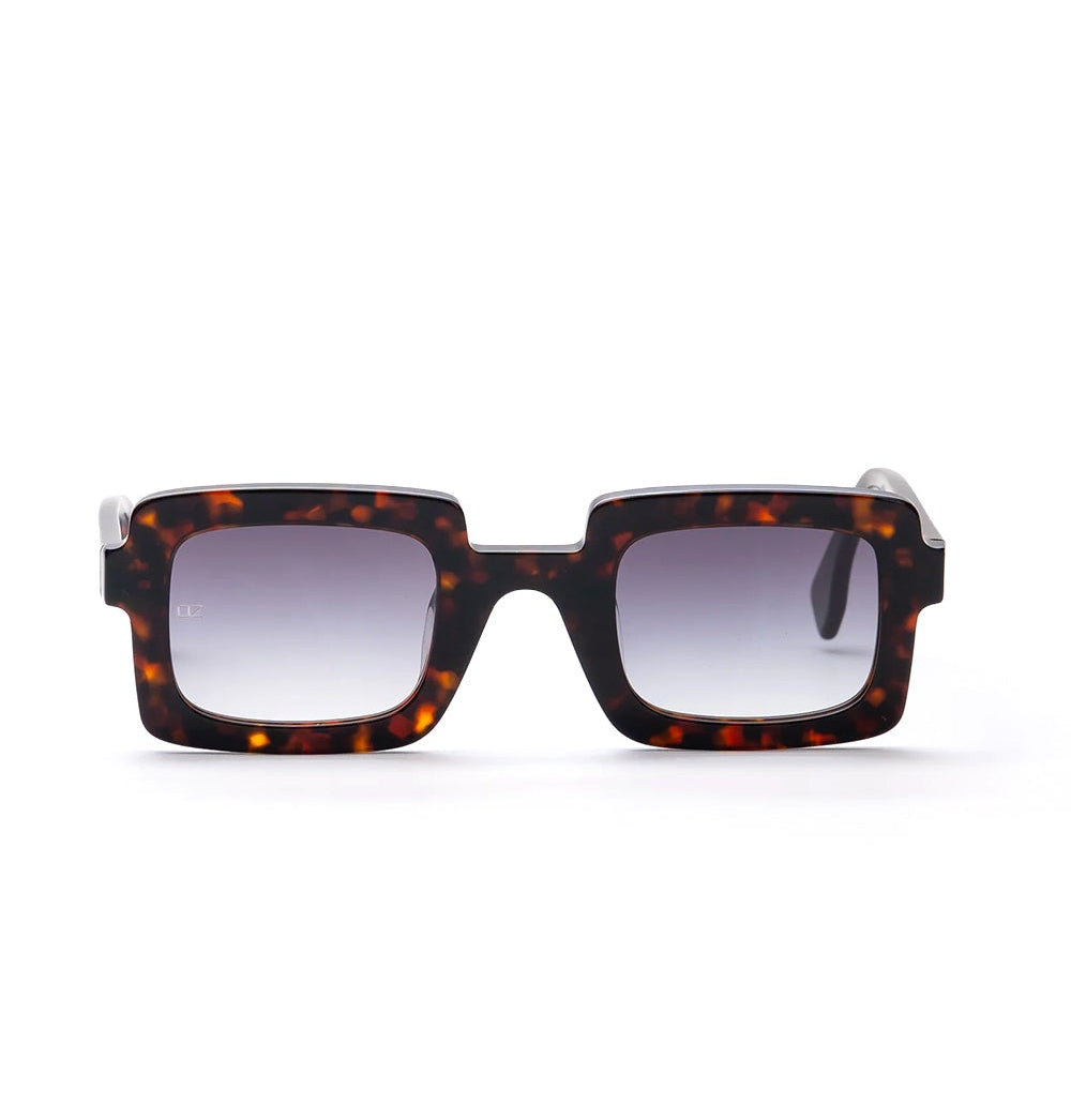 AXEL Bold Rectangle brown Acetate Sunglasses