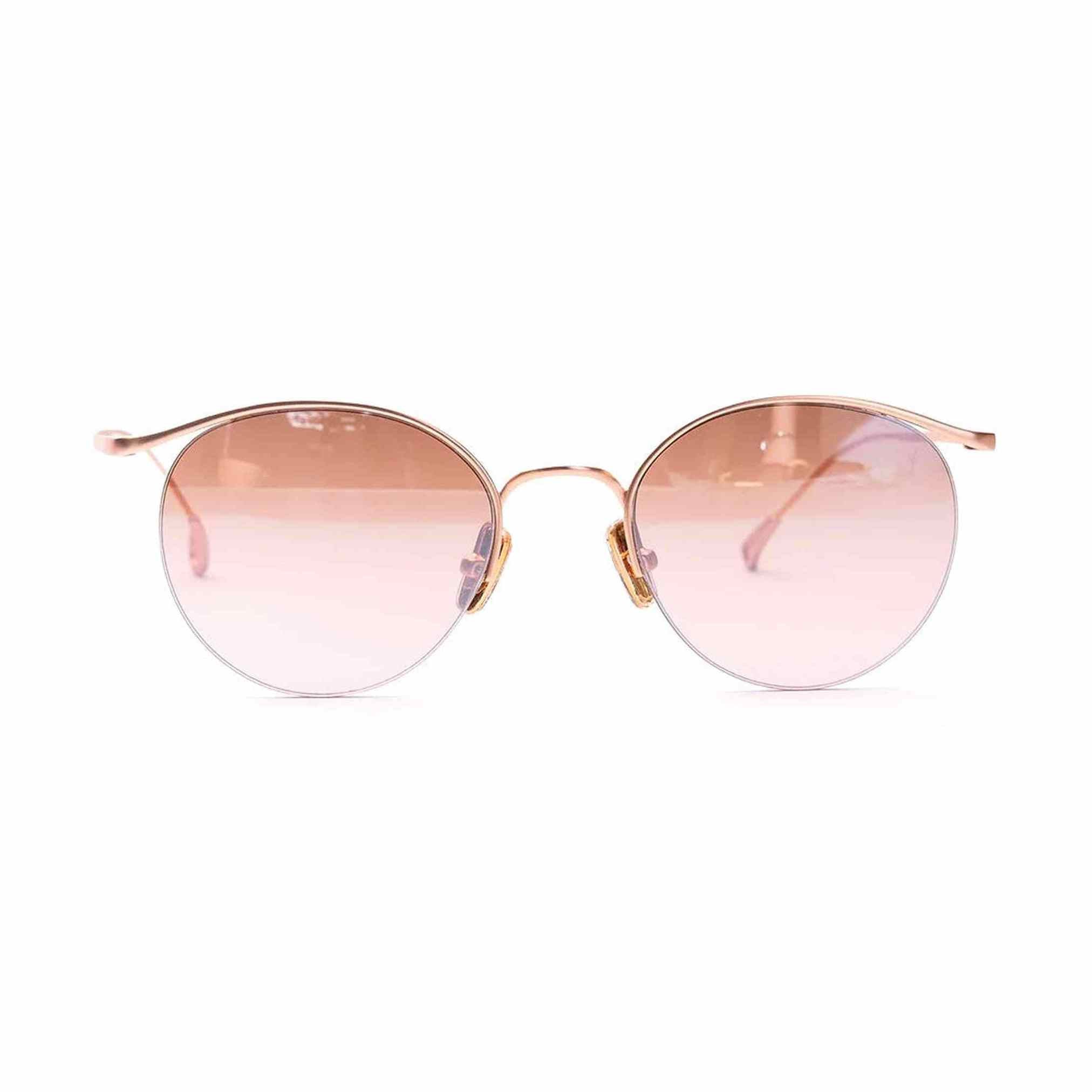 Augusto Rose gold round pink sunglasses