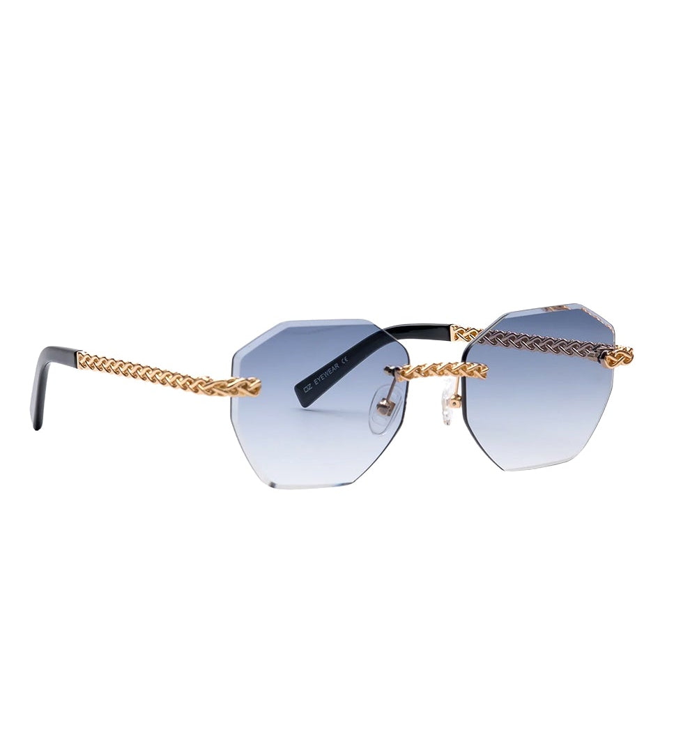 ELEONOR  Rimless Octagon Sunglasses