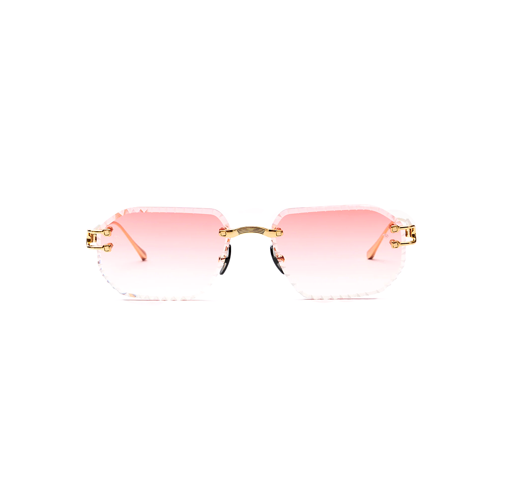 XVII Gold 18K Rimless Sunglasses