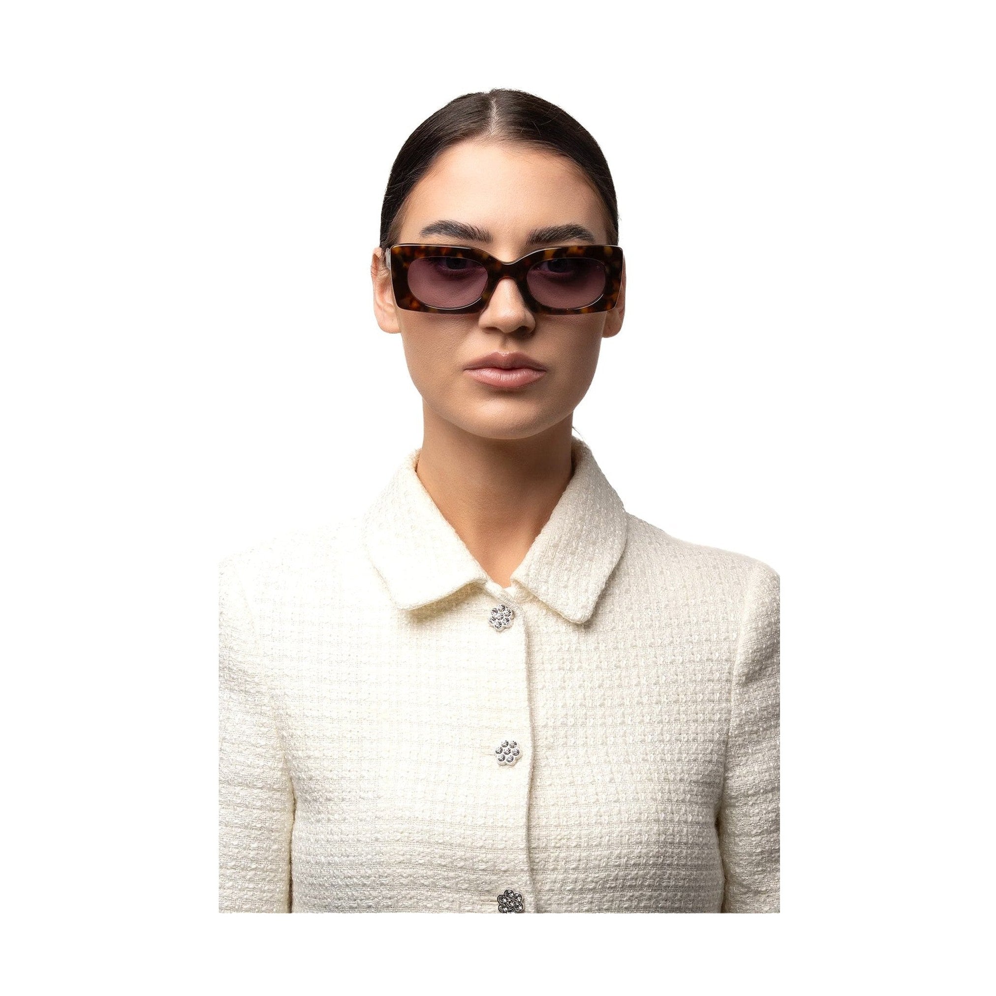 نظارة شمسية هافانا بتصميم سلحفاة مستطيلة