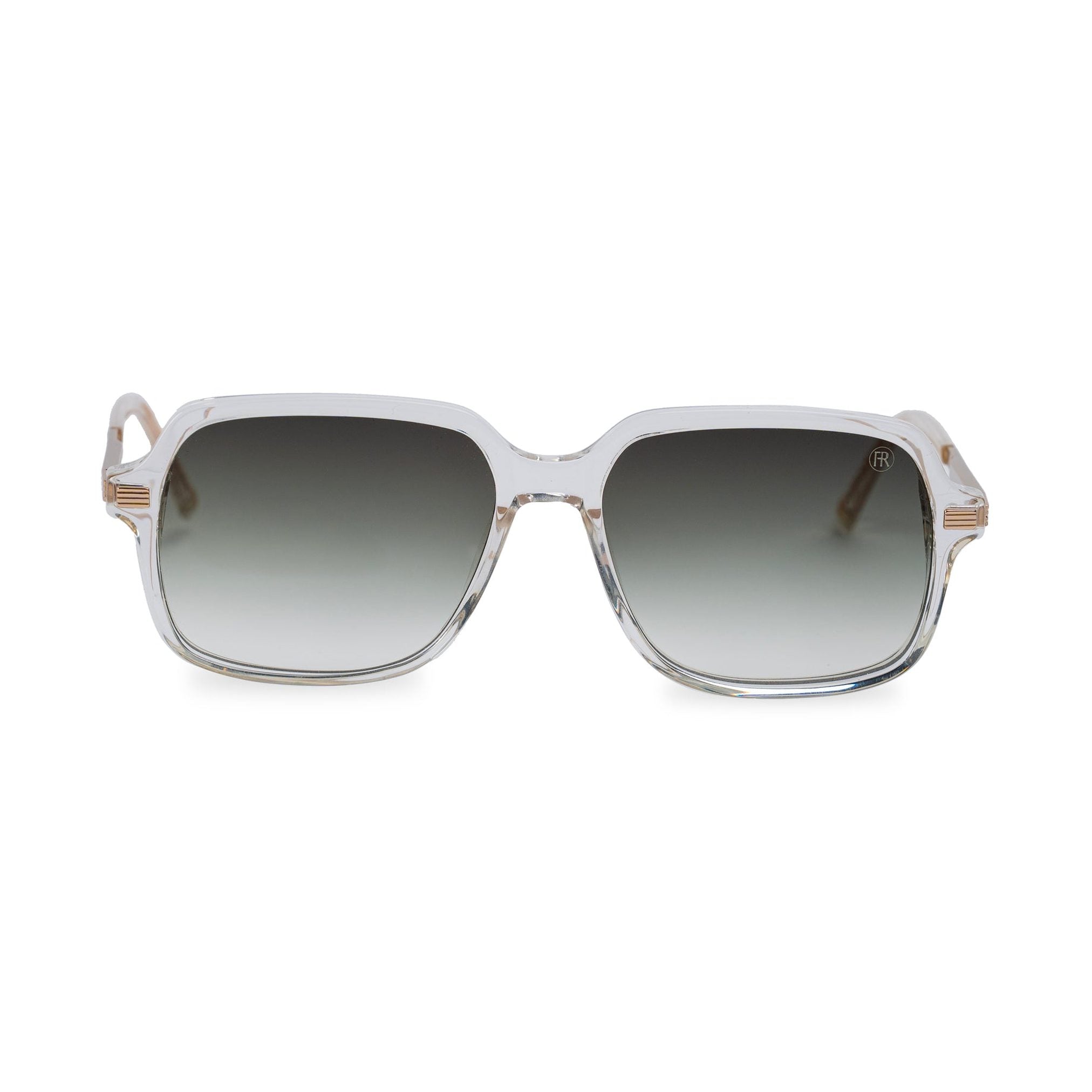 Ernest- Transparent Square Acetate Sunglasses with Gradient Lenses