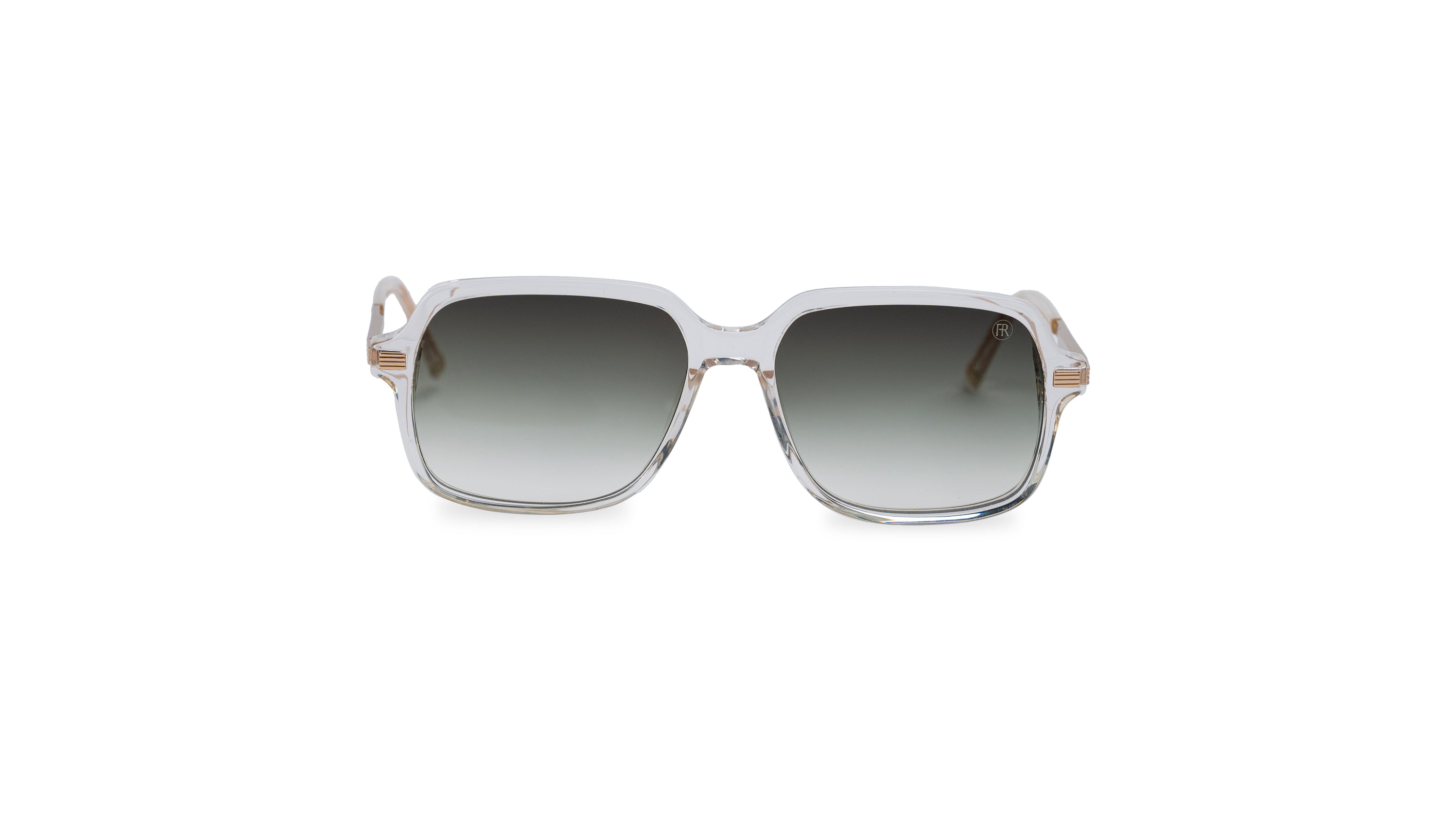 Ernest- Transparent Square Acetate Sunglasses with Gradient Lenses